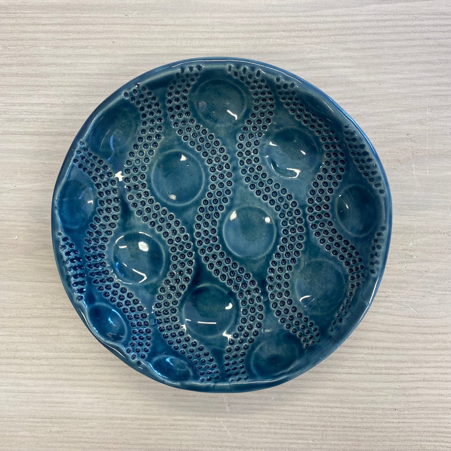 Mudgirls Studio - Wave Dot Bowl Blue small